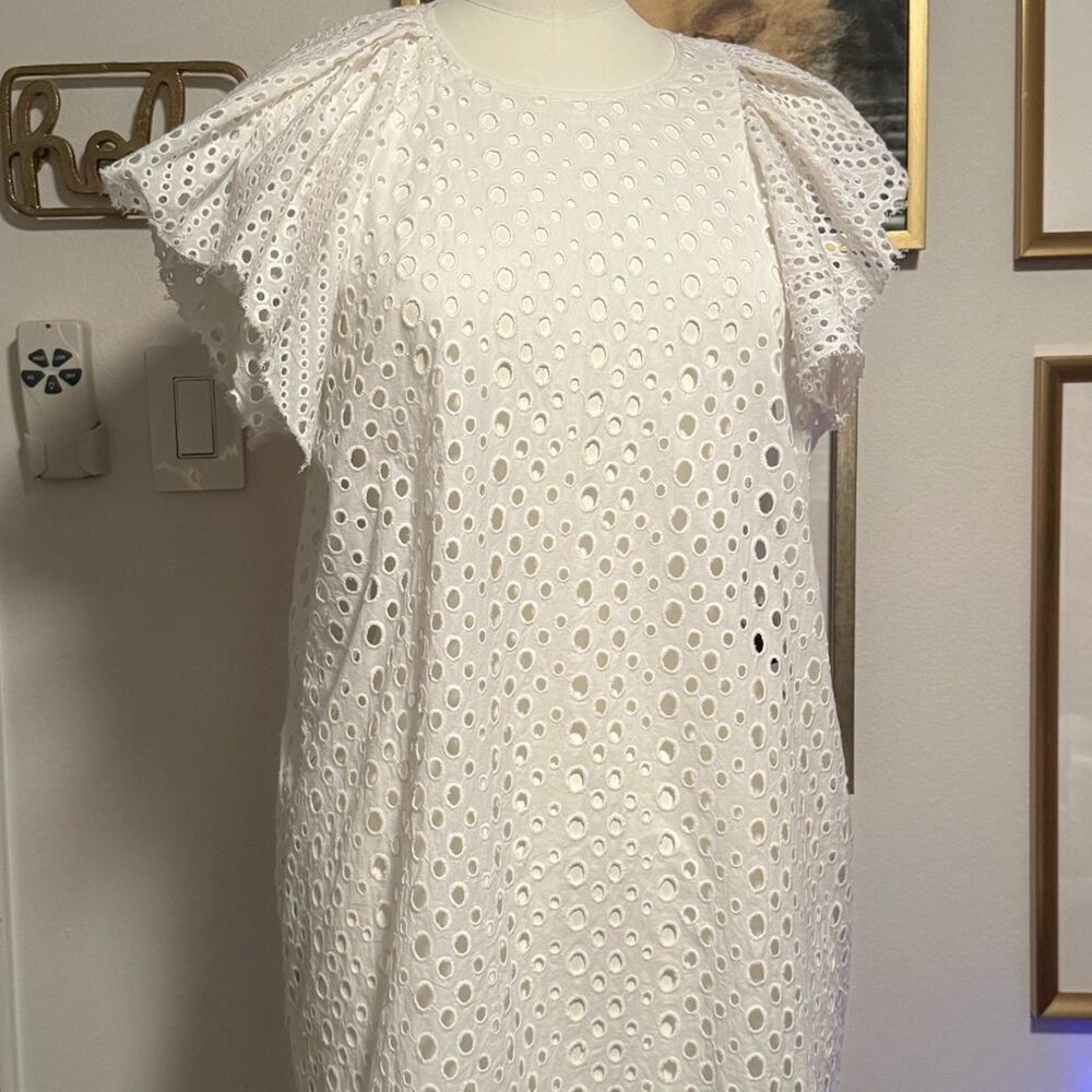 Isabel Marant White Cotton Eyelet Mini Dress (size 38 / M) 149